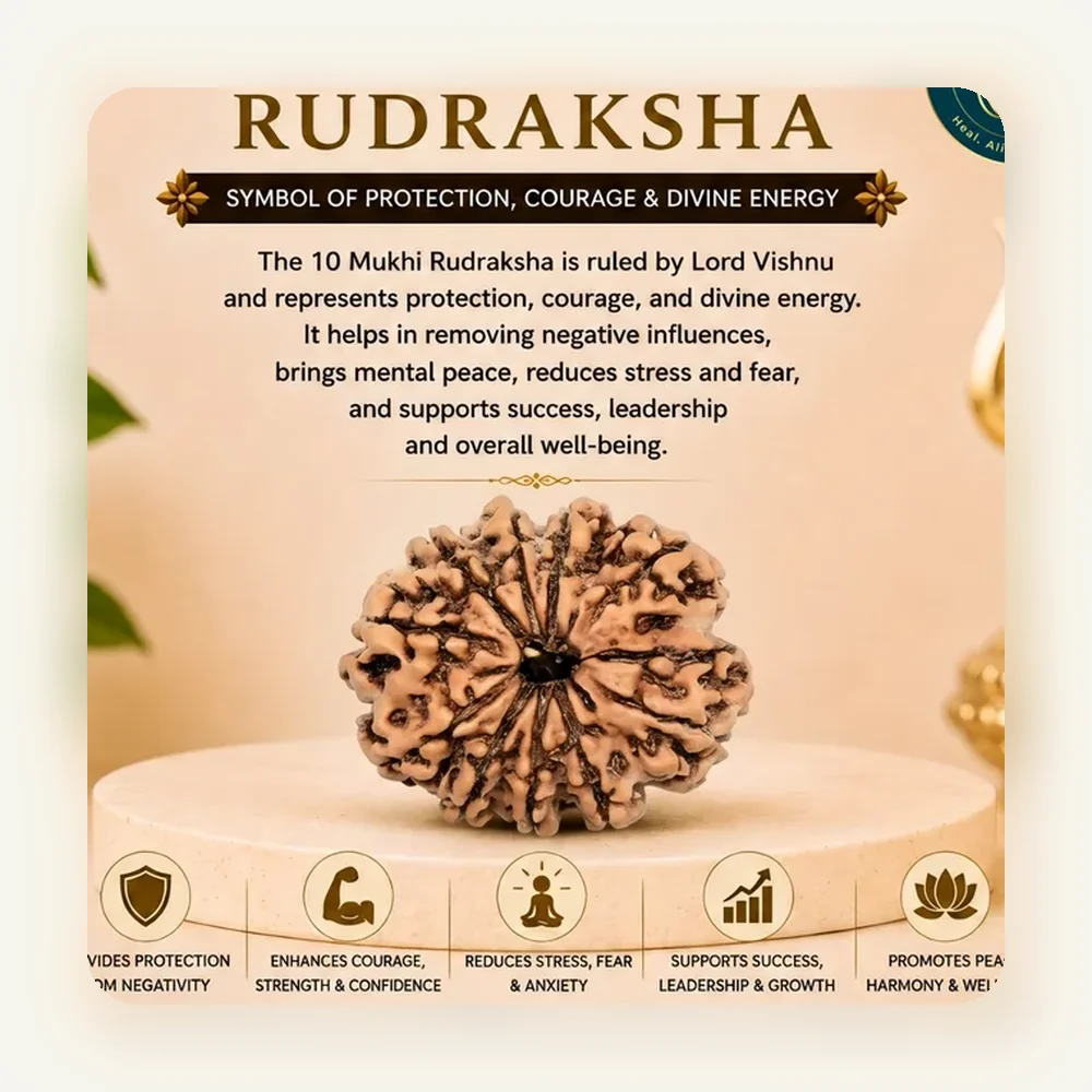 10 Mukhi Rudraksha - Normal Bead