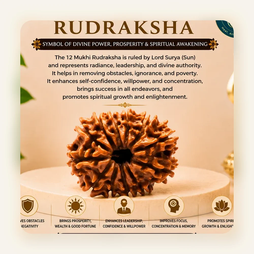 12 Mukhi Rudraksha - Normal Bead