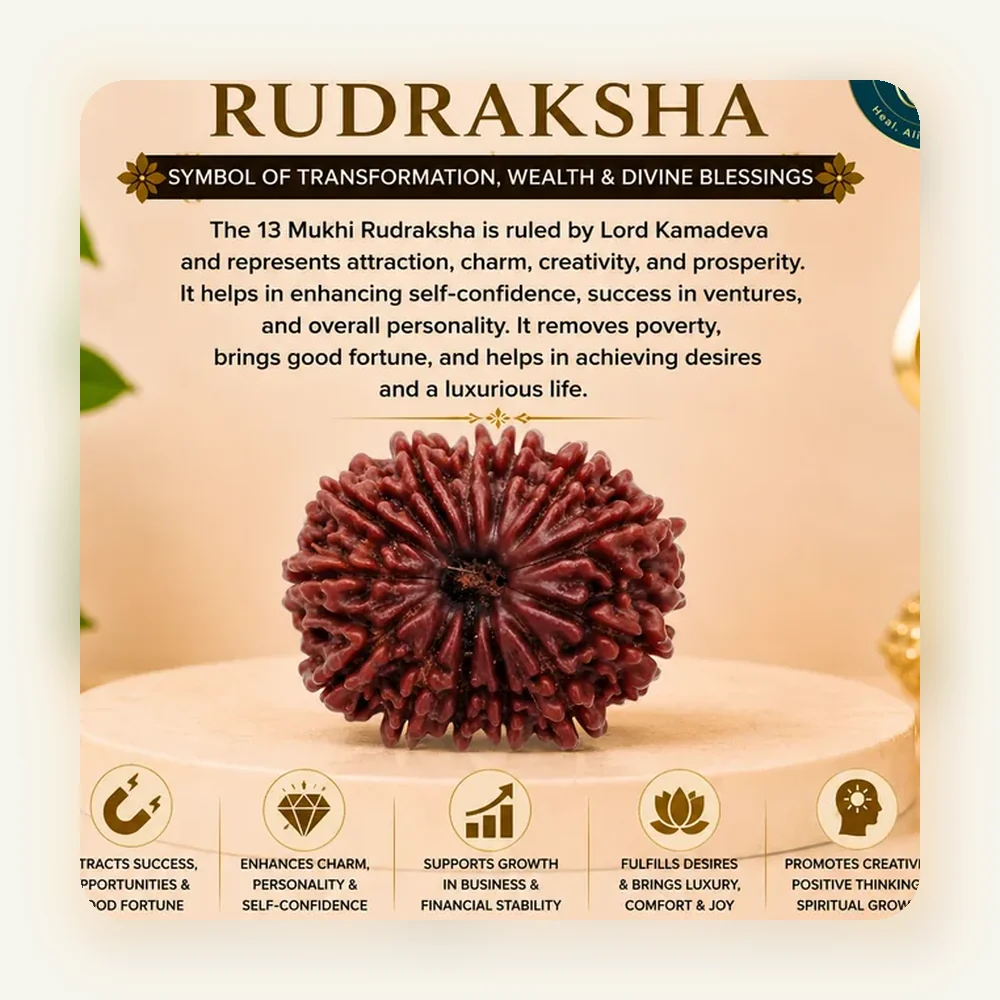 13 Mukhi Rudraksha - Normal Bead