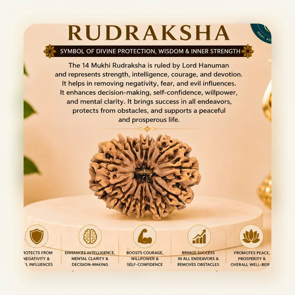 14 Mukhi Rudraksha - Normal Bead