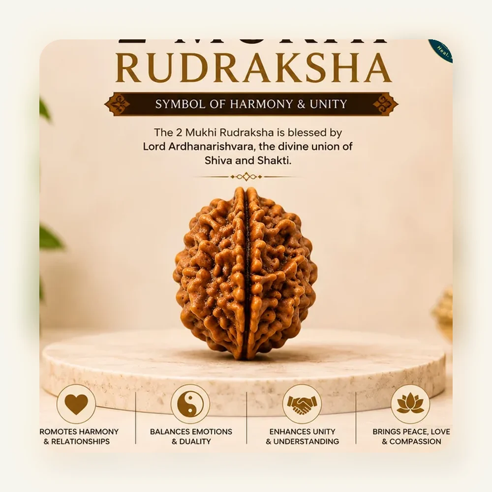 2 Mukhi Rudraksha - Normal Bead