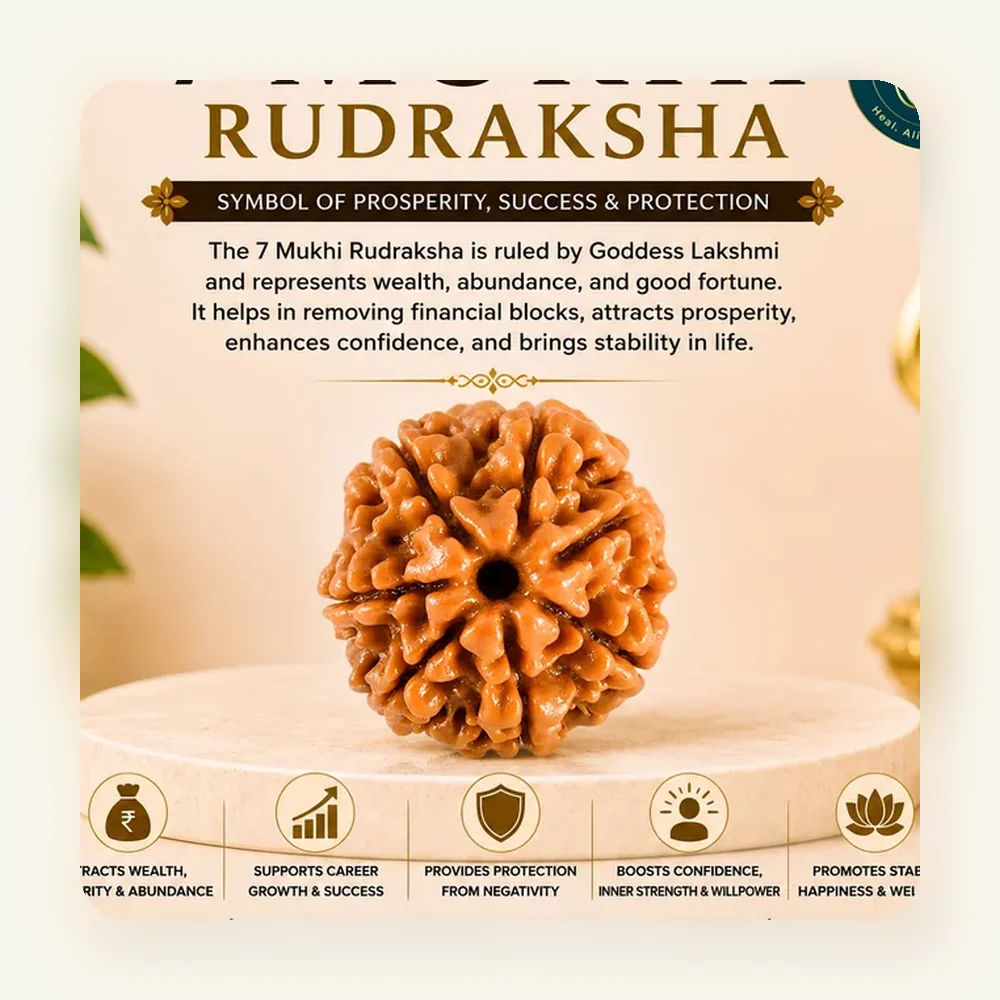 7 Mukhi Rudraksha - Normal Bead