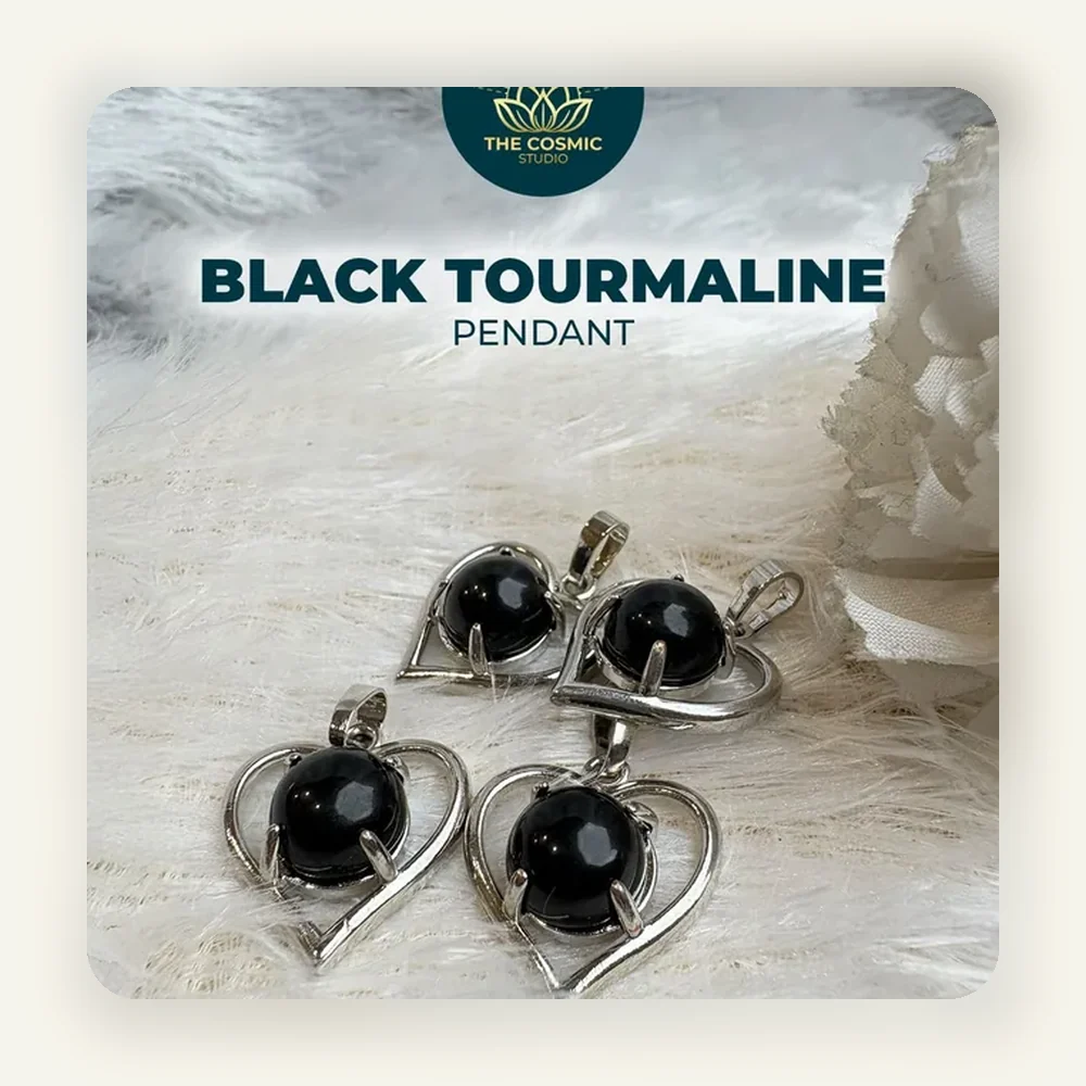 Black Tourmaline Hanging Earrings