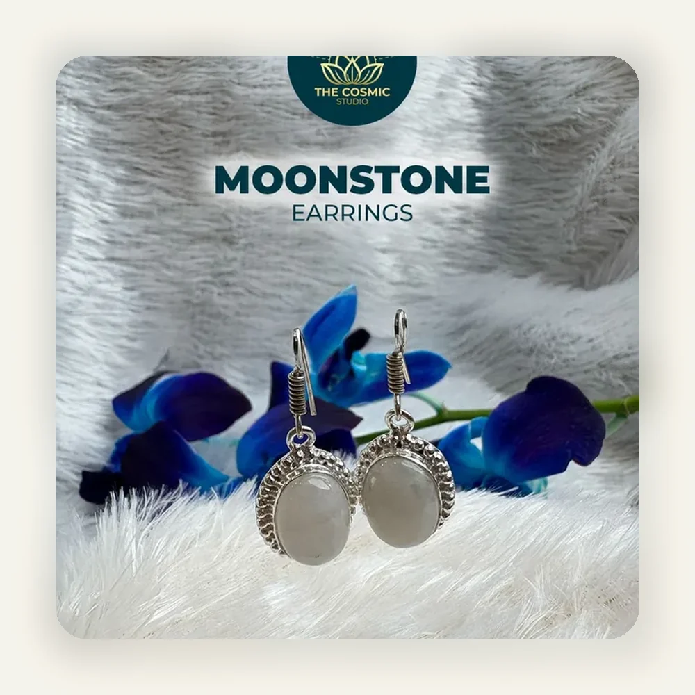 Moonstone Hanging Earrings