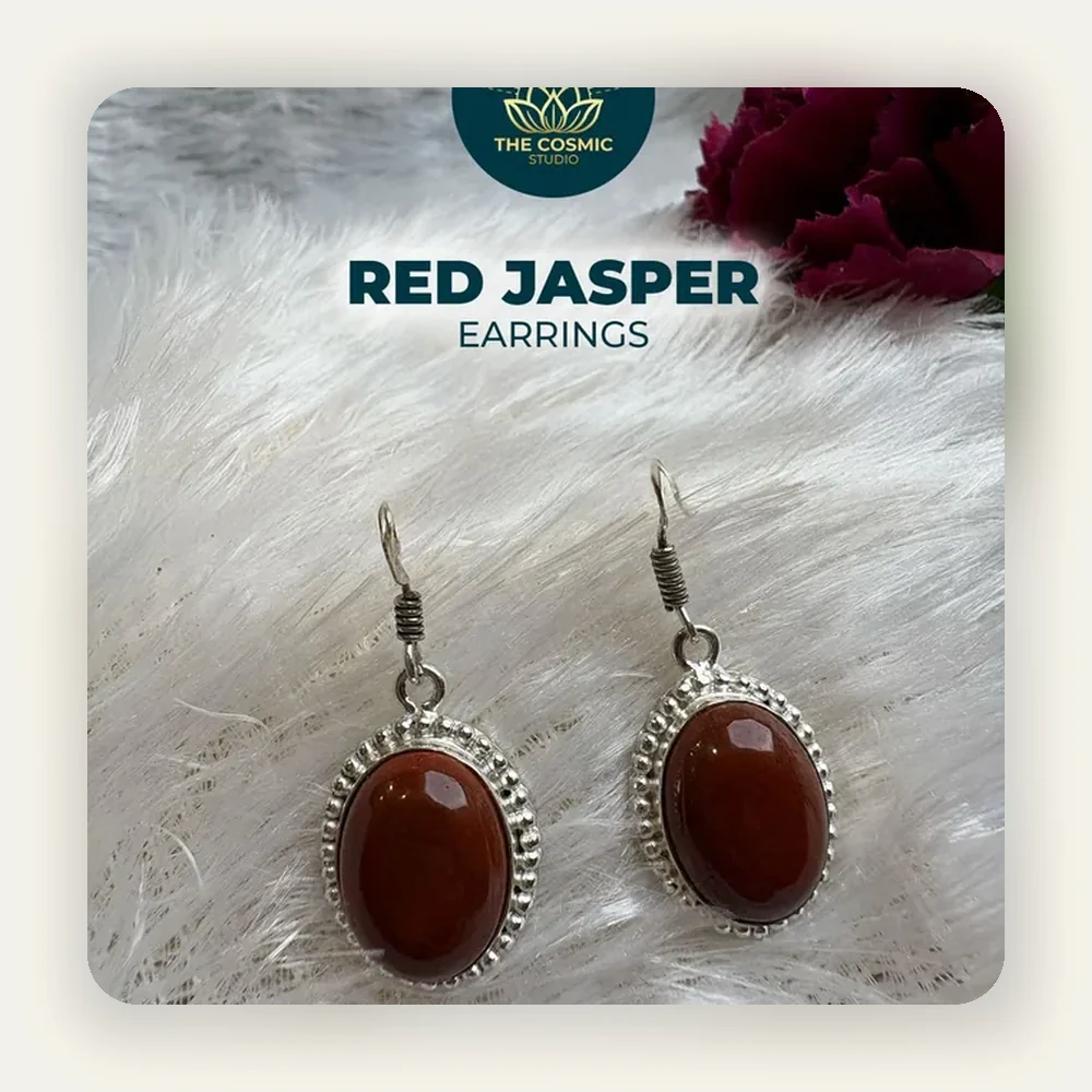 Red Jasper Hanging Earrings