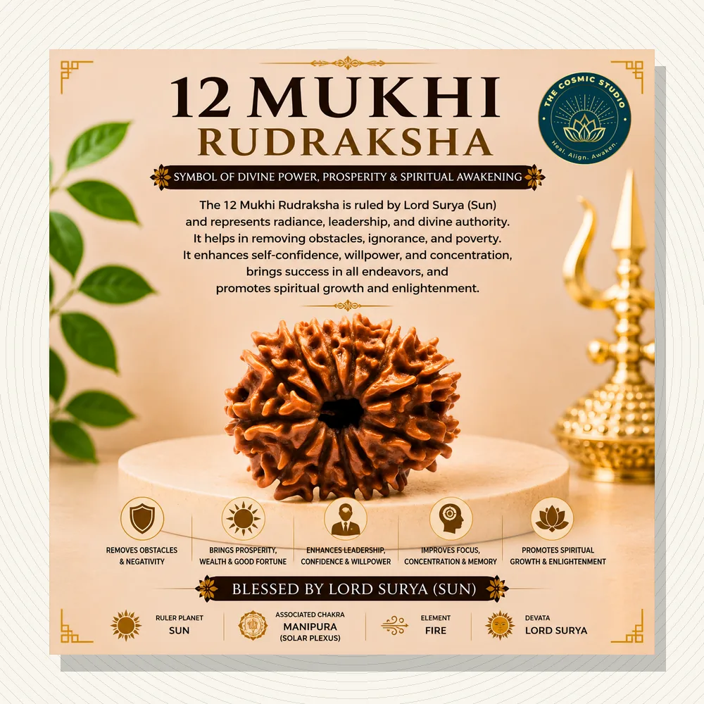 12 Mukhi Rudraksha - Normal Bead