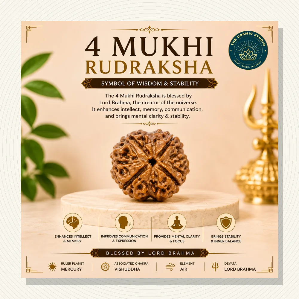 4 Mukhi Rudraksha - Normal Bead