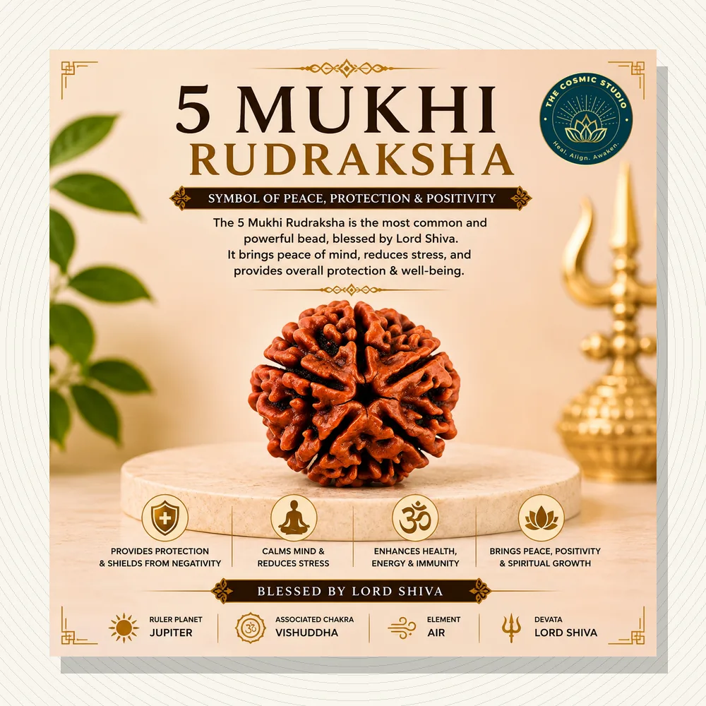 5 Mukhi 7-8Mm Rudraksha