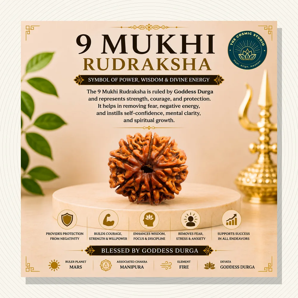 Gauri Shankar Rudraksha 9 mukhi
