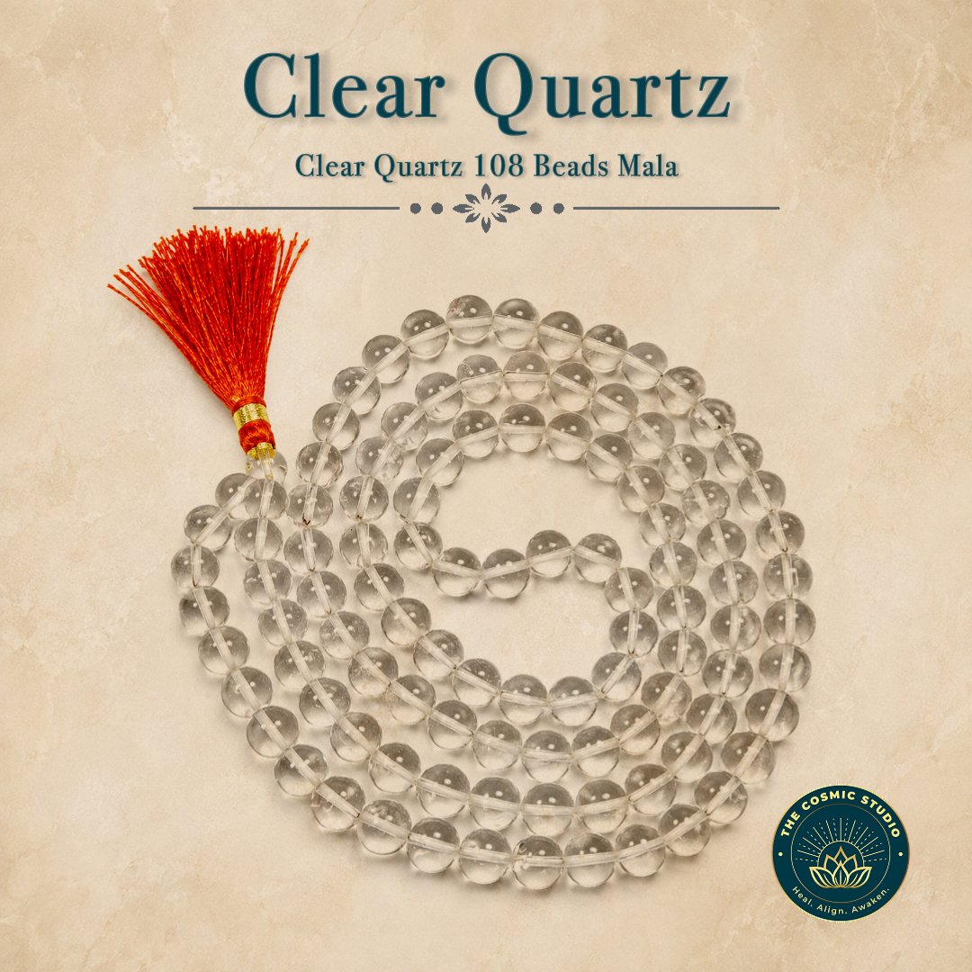 Clear Quartz 108 Beads Mala