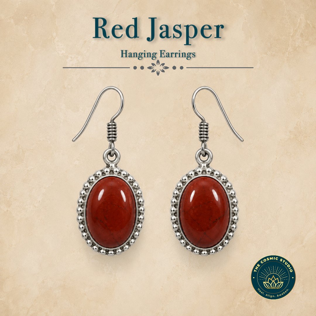 Red Jasper Hanging Earrings