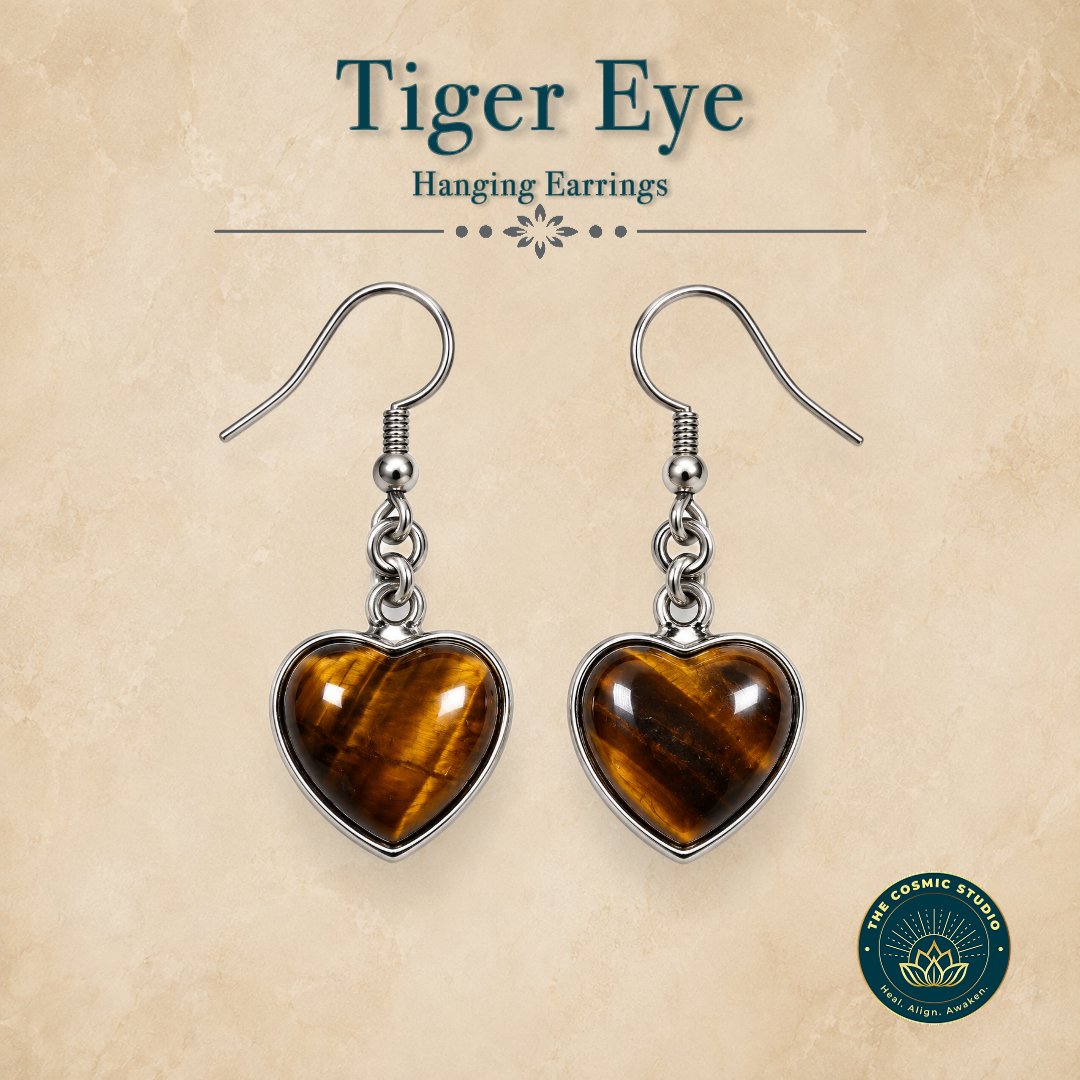 Tiger Eye Hanging Earrings