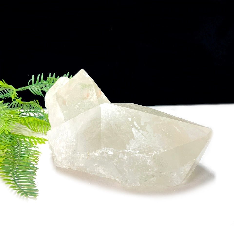 Himalayan Chlorite Phantom Quartz Points and Clusters