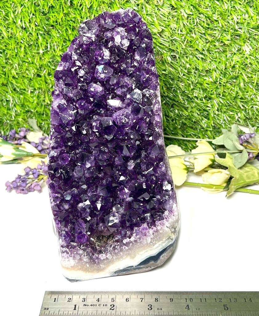 Standing Amethyst Clusters from Uruguay AAA Extra (Very dark Purple)