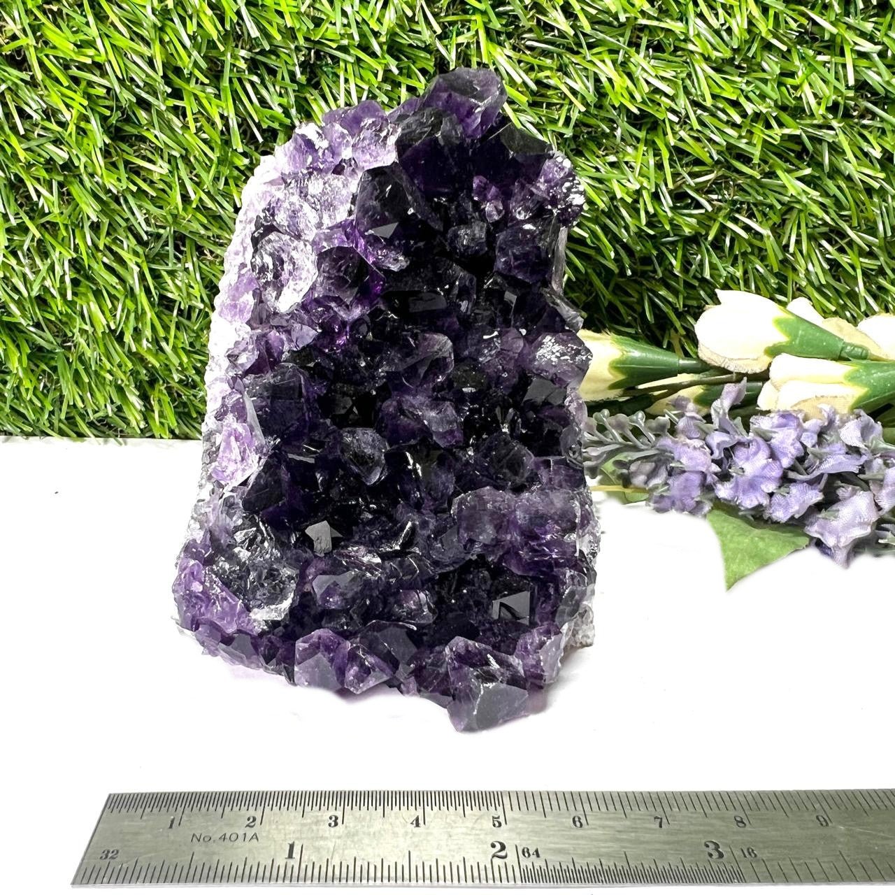 Standing Amethyst Clusters from Uruguay AAA Extra (Very dark Purple)