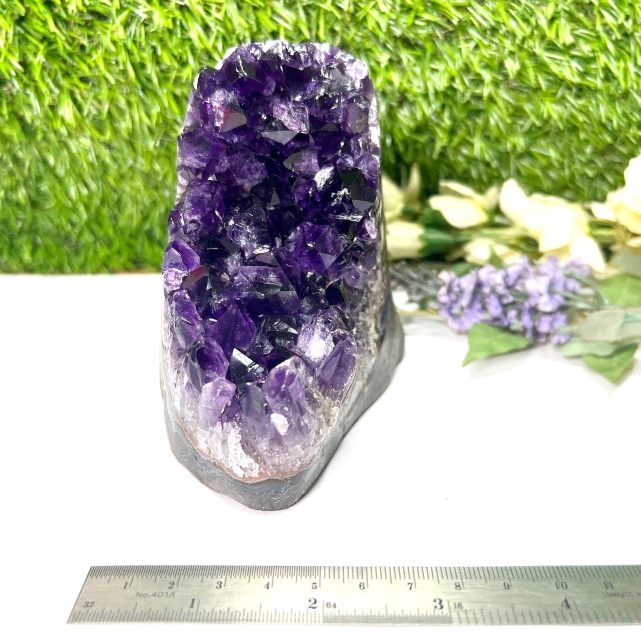 Standing Amethyst Clusters from Uruguay AAA Extra (Very dark Purple)
