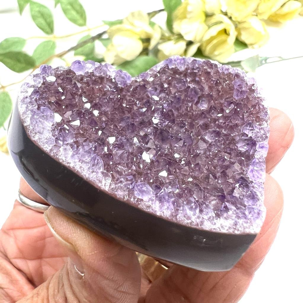 Small Amethyst Druzy Hearts (Spirituality and Wisdom)