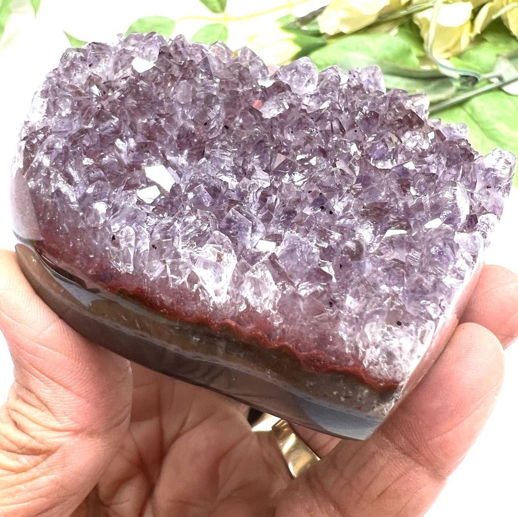 Small Amethyst Druzy Hearts (Spirituality and Wisdom)