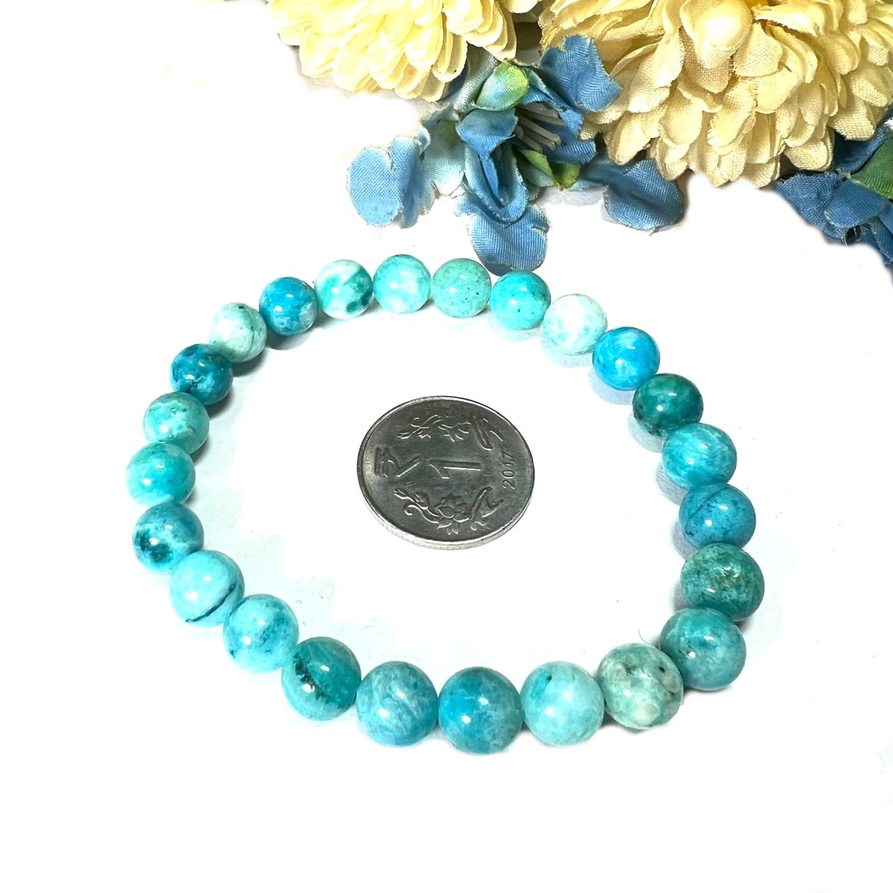 Blue Aragonite Bracelet (Compassion & Communication)