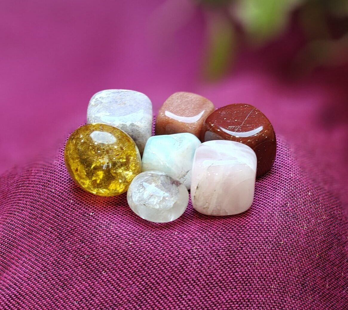 7 chakra crystal set for meditation